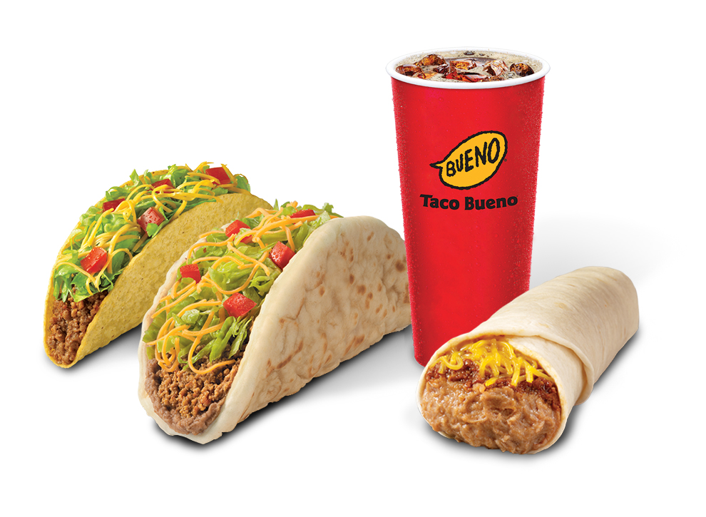 Combo #1 Beef Muchaco, Crispy Beef Taco, Bean Burrito