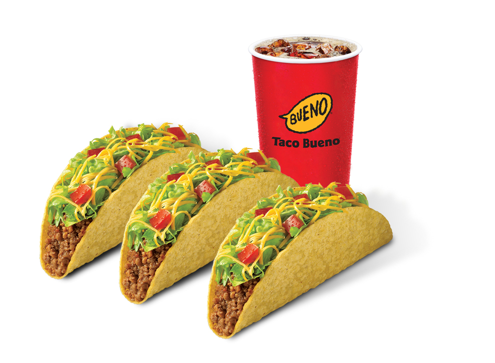 Combo #2 Three Crispy Beef Tacos